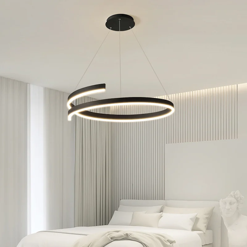 Imagem -04 - Modern Minimalista Anel Led Pendant Lamp Luminária Mesa Sala de Estar Sala de Jantar Escritório Mesas Cozinha Home Decor