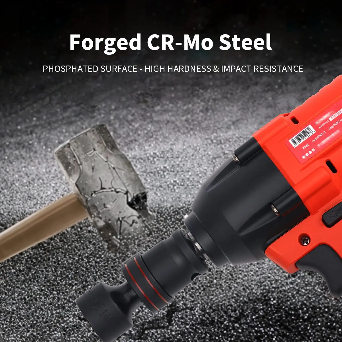 Adattatore per chiave elettrica a presa corta esagonale con giunto universale da 1/2 pollice Drive 10-24 mm 360 ° Presa a impatto girevole per chiave pneumatica