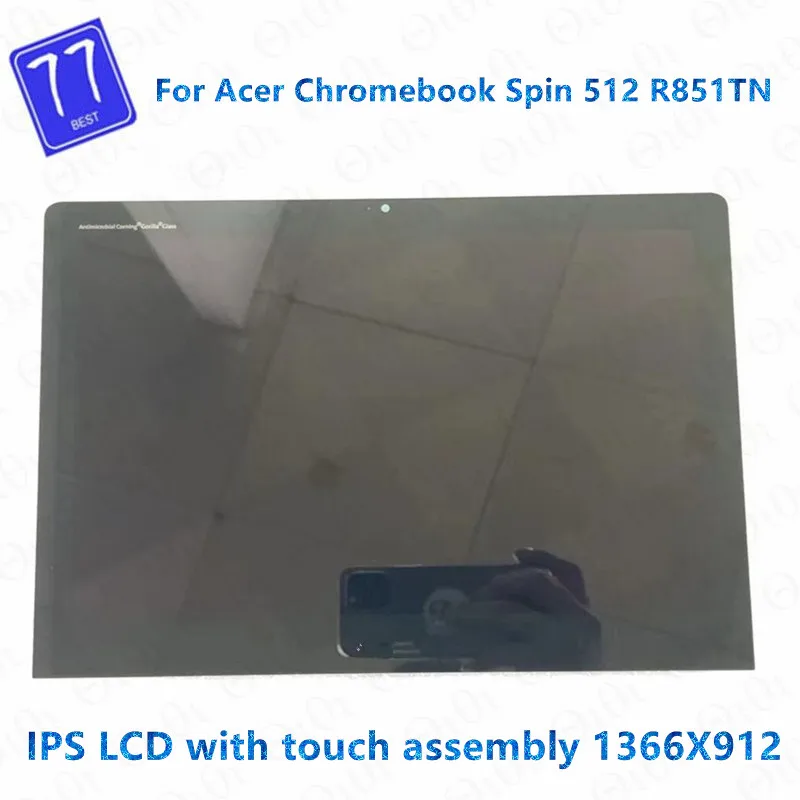 ทดสอบดี12.0 "B120XAB01.0 LED หน้าจอสัมผัส LCD Digitizer จอแสดงผลสำหรับ Acer Chromebook Spin 512 R851TN 1366X912