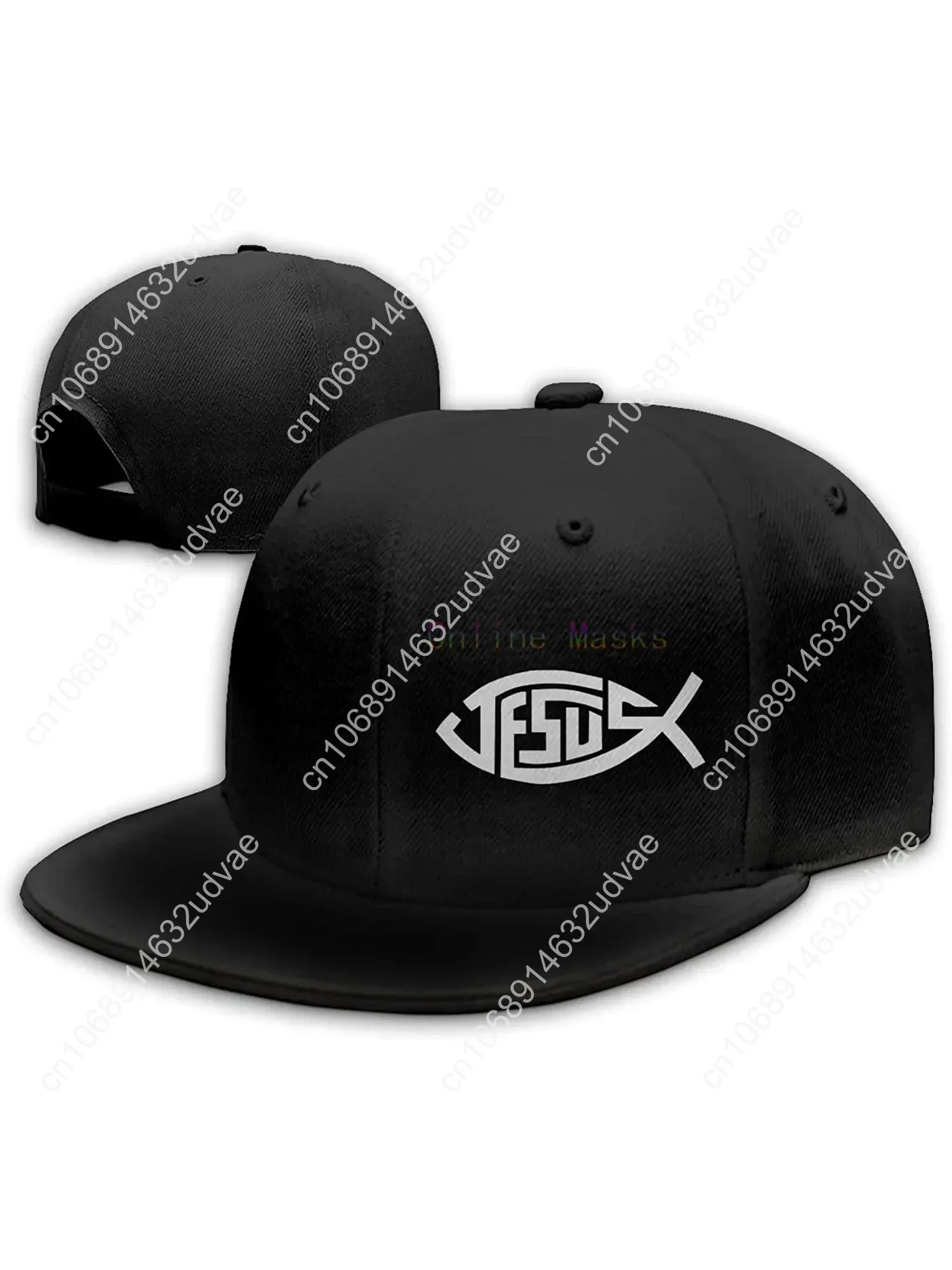 

Jesus Snapback Hats for Men Flat Bill Baseball Cap Black Trucker Adjustable Dad Caps