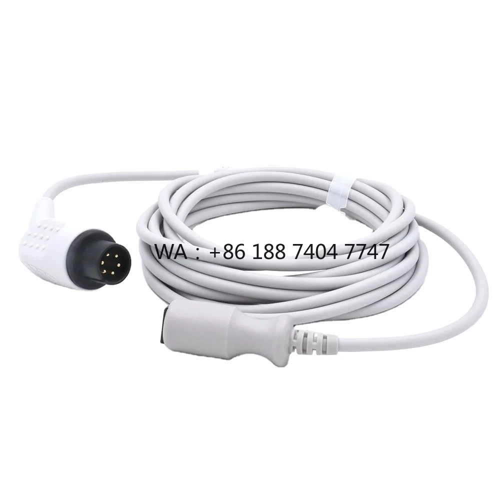 Cable IBP de 6 Pines con Conector Personalizado de Fábrica para Spacelabs, Mindray, Goldway, Medex y Abbott