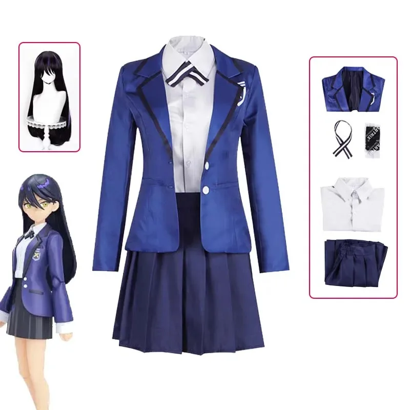 

Аниме Косплей Мода JK Униформа Костюм Парик Ниан Каваи Плиссированная Юбка Комплект Для Девочек Женщина Хэллоуин Вечеринка Маскировка goi/6