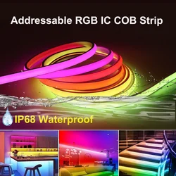 IP68 wodoodporny RGB IC pasek LED adresowalny listwy RGB LED światła ściemnialne 24V kolor marzeń WS2811 Neon LED taśma oświetlająca wystrój pokoju