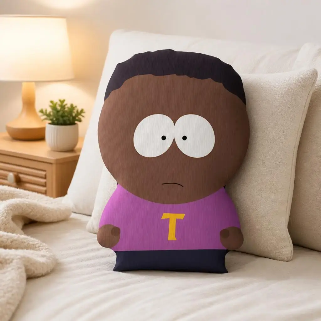 Souths Parked Cartoon Character Shaped Throw Pillow Stuffed Cushion Cute Fan Gift Bedroom Sofa Home Decor Irregular Purple Top