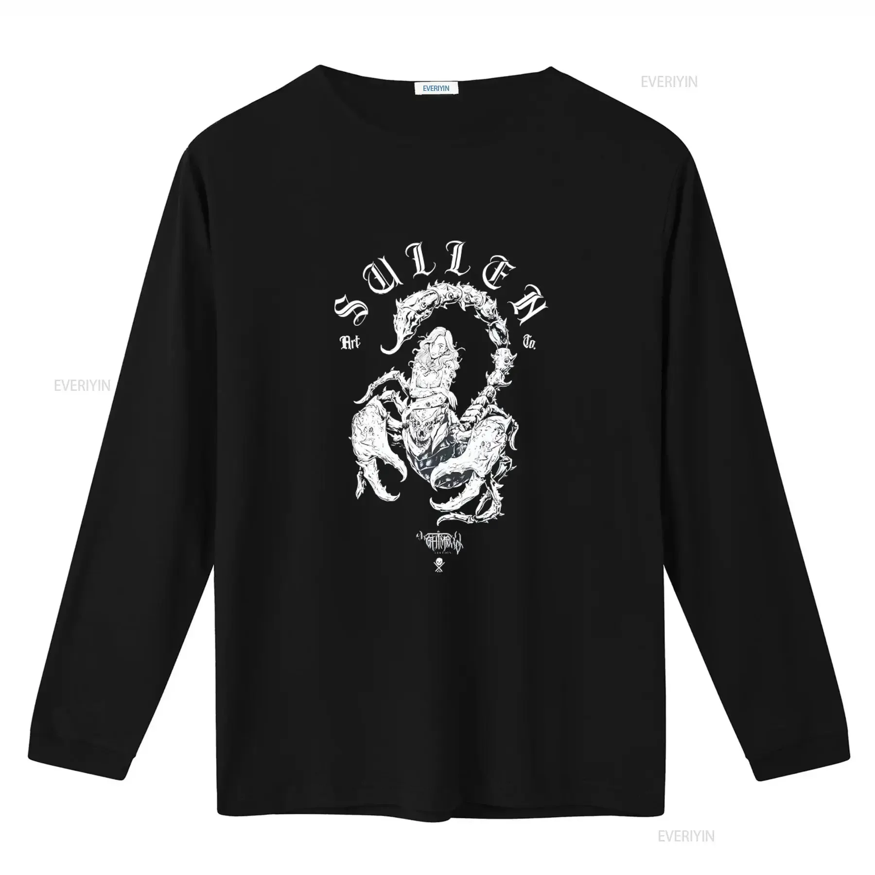 Sullen Men's Nightmares Standard Black T Shirt BK Gothic Scorpion Woman Print  vintage Washed Comfortable Slightly
