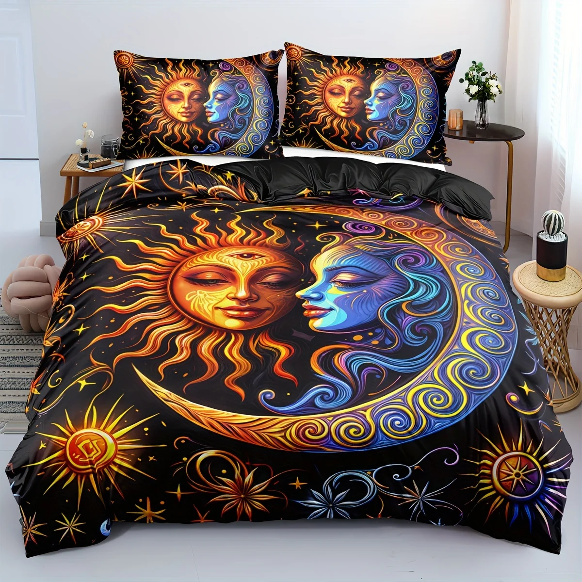 ensemble-de-housse-de-couette-fantasy-galaxy-–-parure-de-lit-en-polyester-respirant-avec-fermeture-a-glissiere-motif-mandala-soleil-et-lune-toutes-saisons