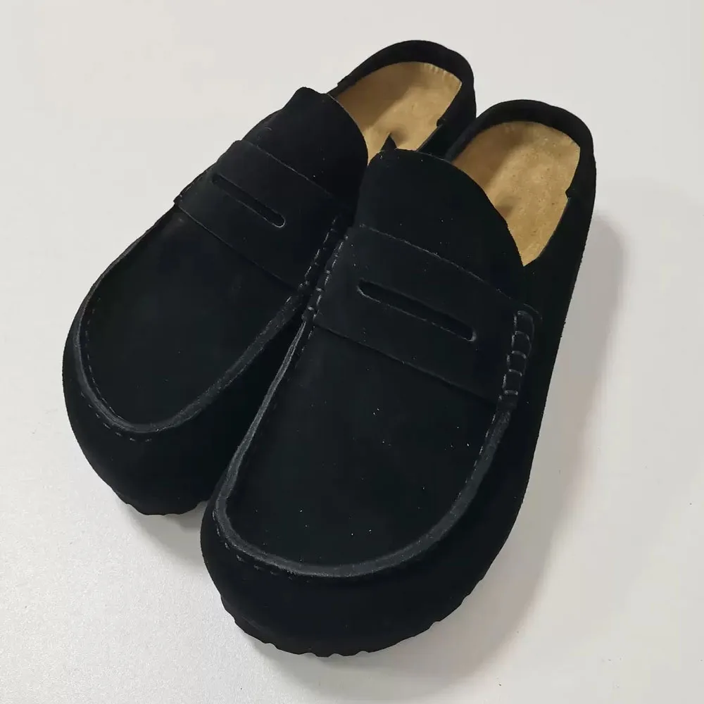 Mocassins en daim Naples pour femmes et hommes, chaussures décontractées à enfiler, chaussures en cuir confortables, chaussures de mode polyvalentes