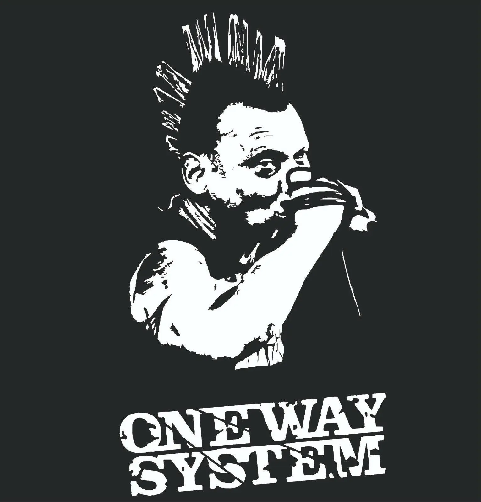 Punk One Way System in Matt     removable Wall Sticker Art  Bedroom Decal Mural   Decor self-adhesive