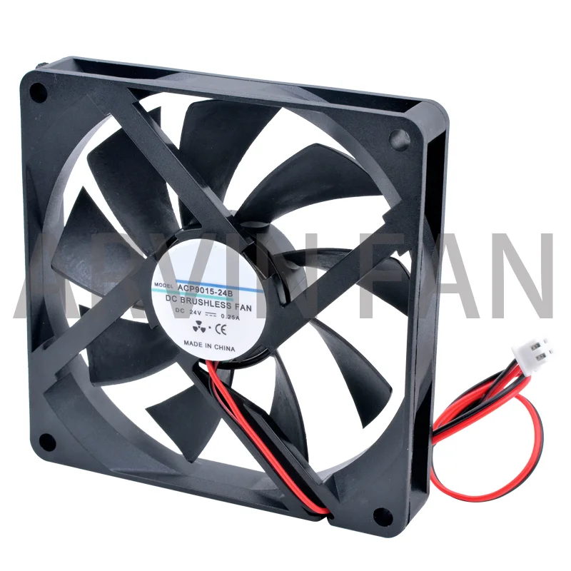 ACP9015 9.2cm 92mm Fan 92x92x15mm DC5V 12V 24V Double Ball Bearing Ultra-thin Cooling Fan Suitable For Chassis Power Inverter