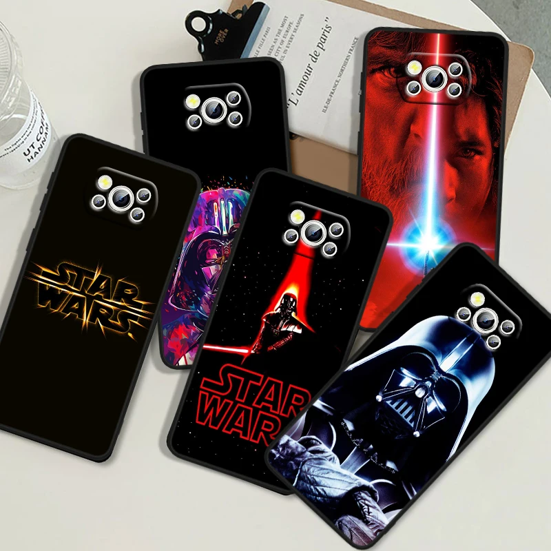 S-tar W-ars Darth Vader Yodas BB8 For POCO X6 M6 C55 C50 C40 C3 F5 F4 F3 M6 M5 M4 4G 5G GT Pro Silicone Black Phone Case