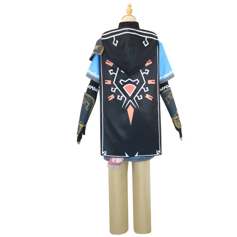 Game Zelda Cosplay Breath of the Wild Link Cosplay Costume Shirt Cloak Accessories Sets Adult Kids Outfit For Carnival Party