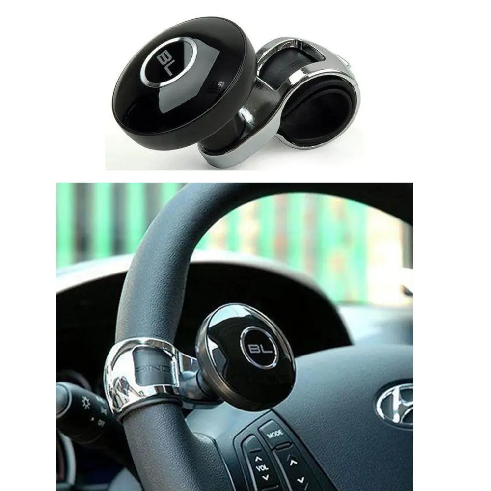 

Universal 360° Car Steering Wheel Button Steering Wheel Handle Ball Knob Booster Auto Control Spinner Knob Black Helper Grip