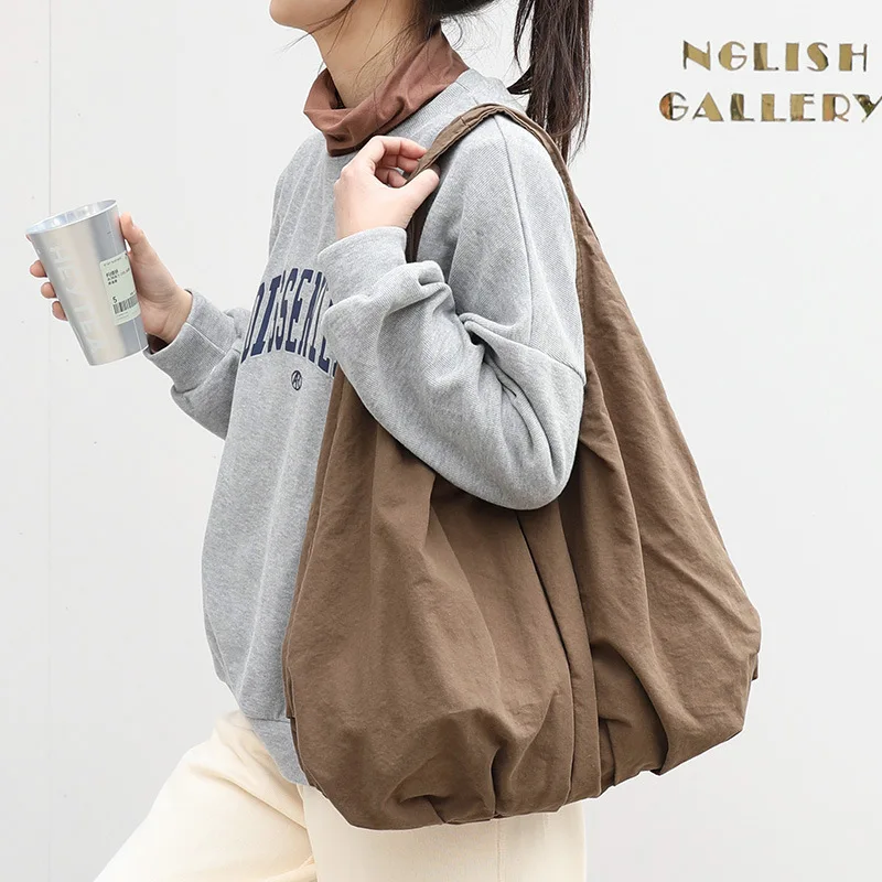 

Waterproof Women Canvas Tote Shoulder Bags Underarm Large Capacity Ladies Handbags School Book Shopper Women's Crossbody Bag