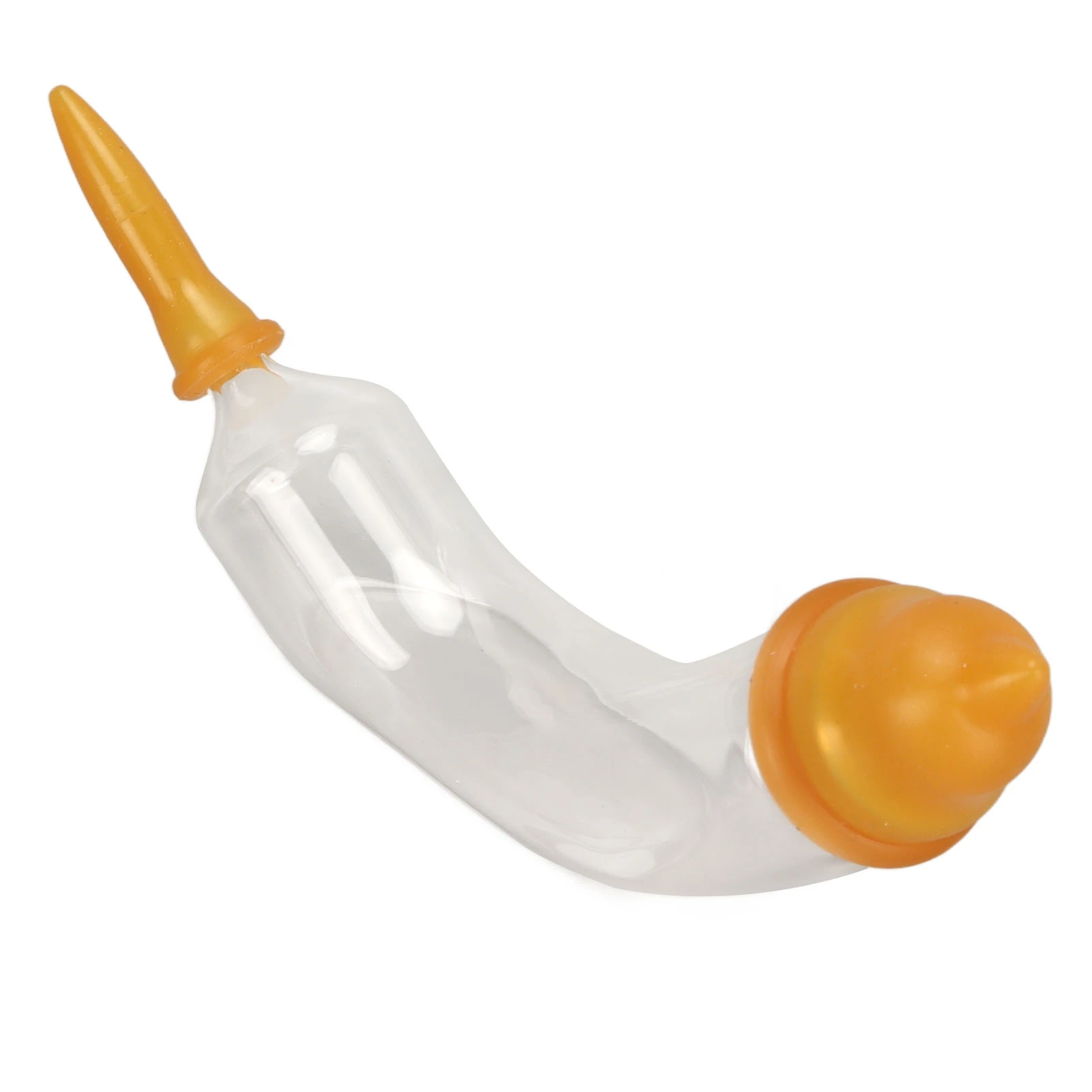 Biberón de Vidrio para Mascotas, Diseño de Arco Ajustable, Alimentador de Leche para Mascotas Recién Nacidas, para Gatitos, Cachorros, Hámsteres, 10 ml