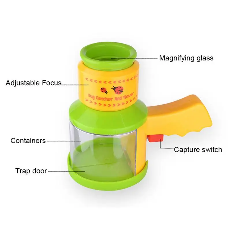 Kids Explorer Kit 18pcs Insect Catcher Insect Observation Bugs Catcher Kit With Butterfly Net Hand-Crank Flashlight Trap Nature