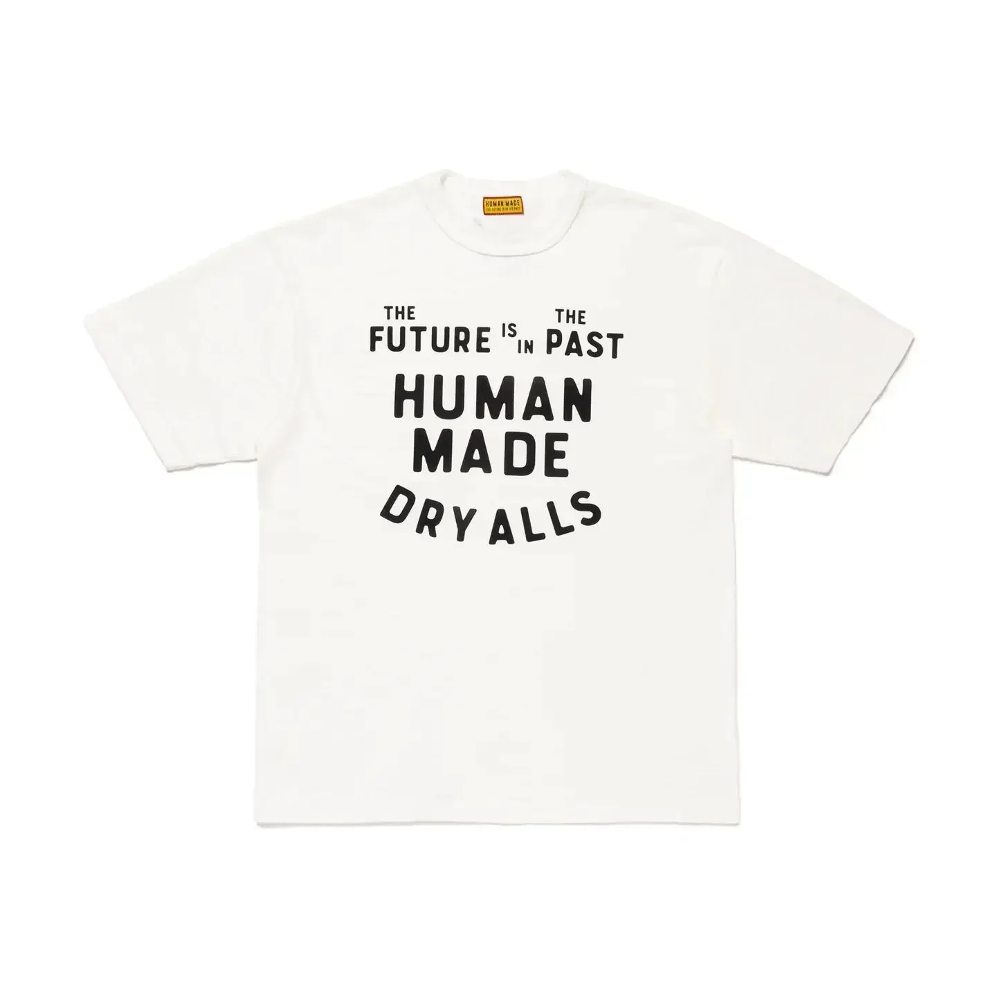 Human Made Style Heart Letter Graphic Slub Cotton T-Shirt, Casual Tee for Unisex