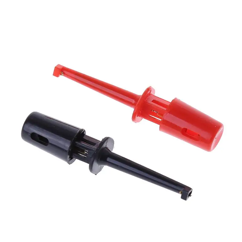 ใหม่ 1 คู่ Single Hook Clip Test Probe สายไฟ Mini Grabber สำหรับมัลติมิเตอร์