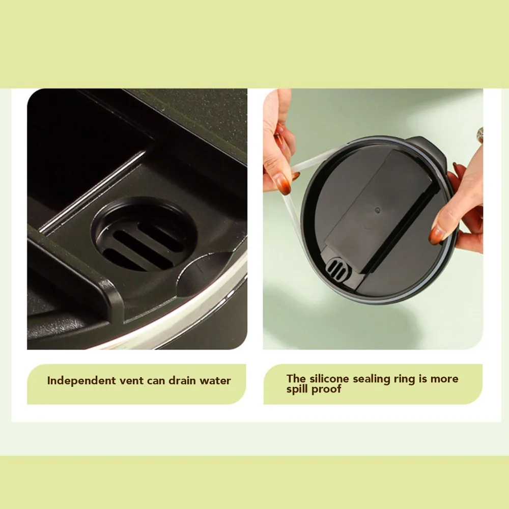 Portable 304 Stainless Steel Instant Noodles Bowl 1200ml With Lid Ramen Bowl Set Insulated Lunch Pot For Picnics