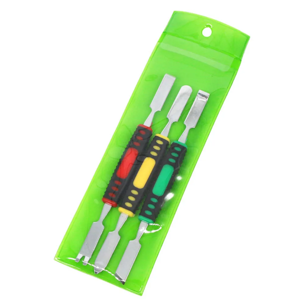3 pçs ferramenta de abertura de curiosidade ferramenta do telefone móvel metal spudger pé de cabra ferramenta de curiosidade 3 pçs ferramentas de abertura design de cabeças duplas