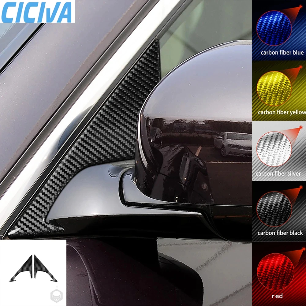

For Infiniti FX QX70 Front Triangle Trim Panel Tuning Cover Soft Real Carbon Fiber Sticker Car Exterior Decorative Accessories