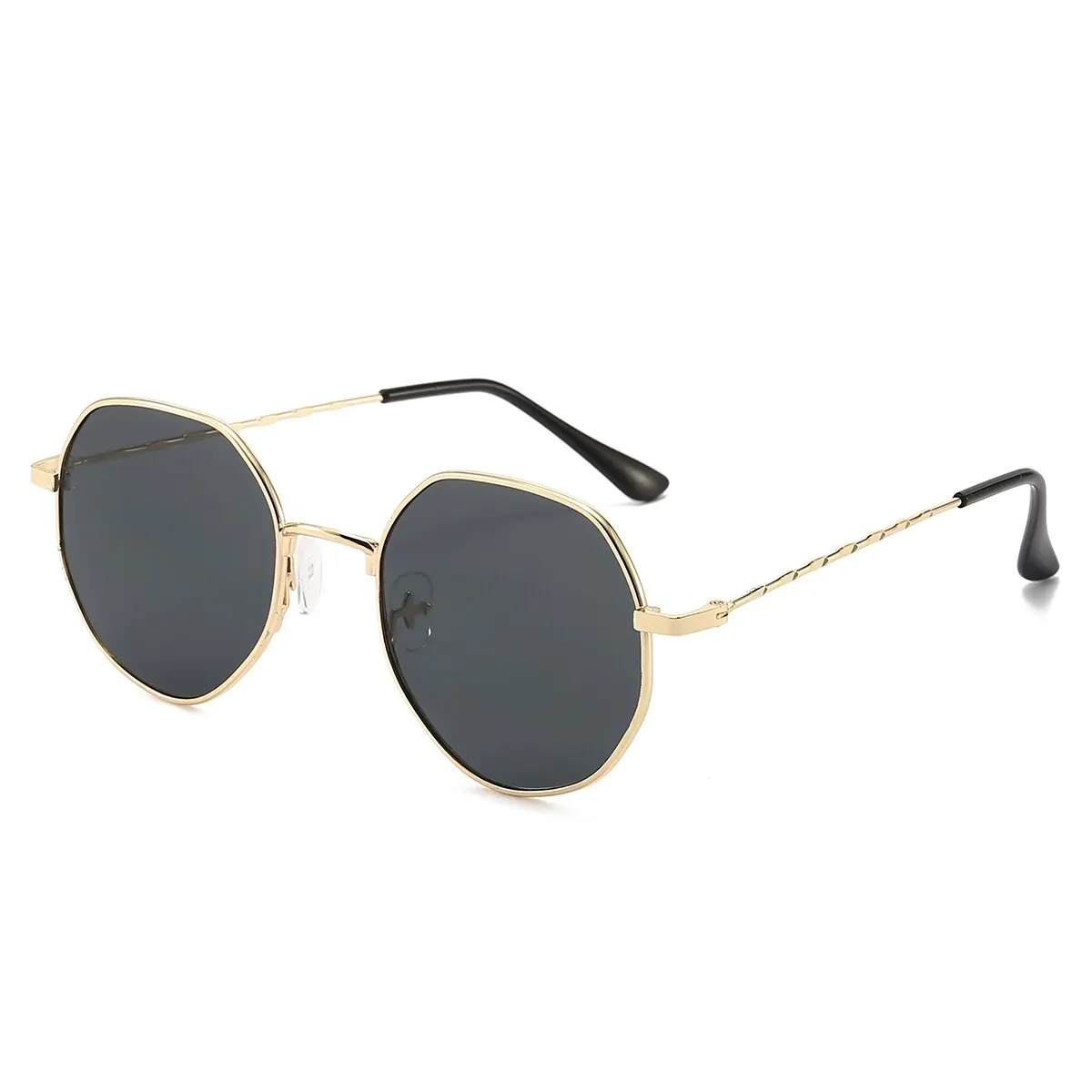 Wielokąt metalowe okulary przeciwsłoneczne w stylu Vintage dla kobiet okulary przeciwsłoneczne męskie luksusowe marki okulary przeciwsłoneczne damskie lustrzane Gafas De Sol Uv400 — zdjęcie 3