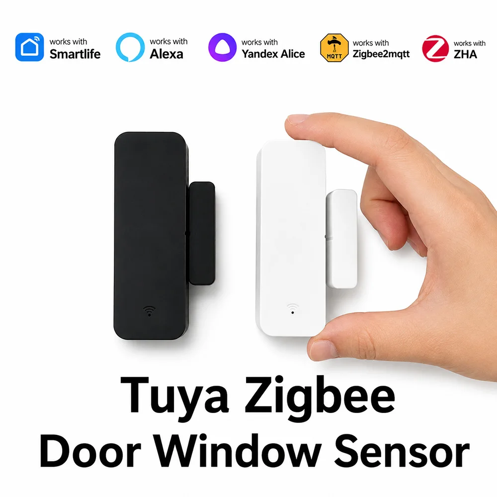 Tuya Zigbee 3.0 Door Window Sensor Tuya Zigbee Gateway Require Work with Yandex Zigbee2MQTT ZHA Alexa SmartLife
