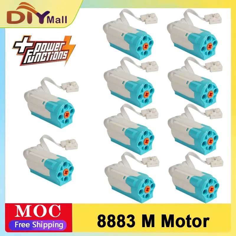 Motor M de alta velocidad 8883 para Legoeds PF, Robot RC rápido, Kit de función de potencia MOC, bloques de construcción DIY, piezas técnicas, juguete de ladrillos