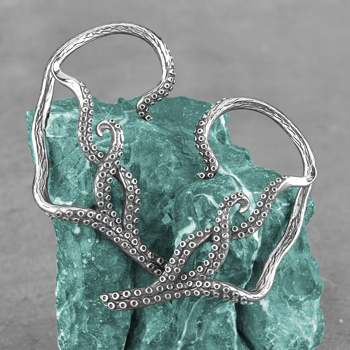 Viking Octopus Tentacles Hanging Earrings Men's Personalized Amulets Without Holes Earrings Stainless Steel Jewelry Wholesale