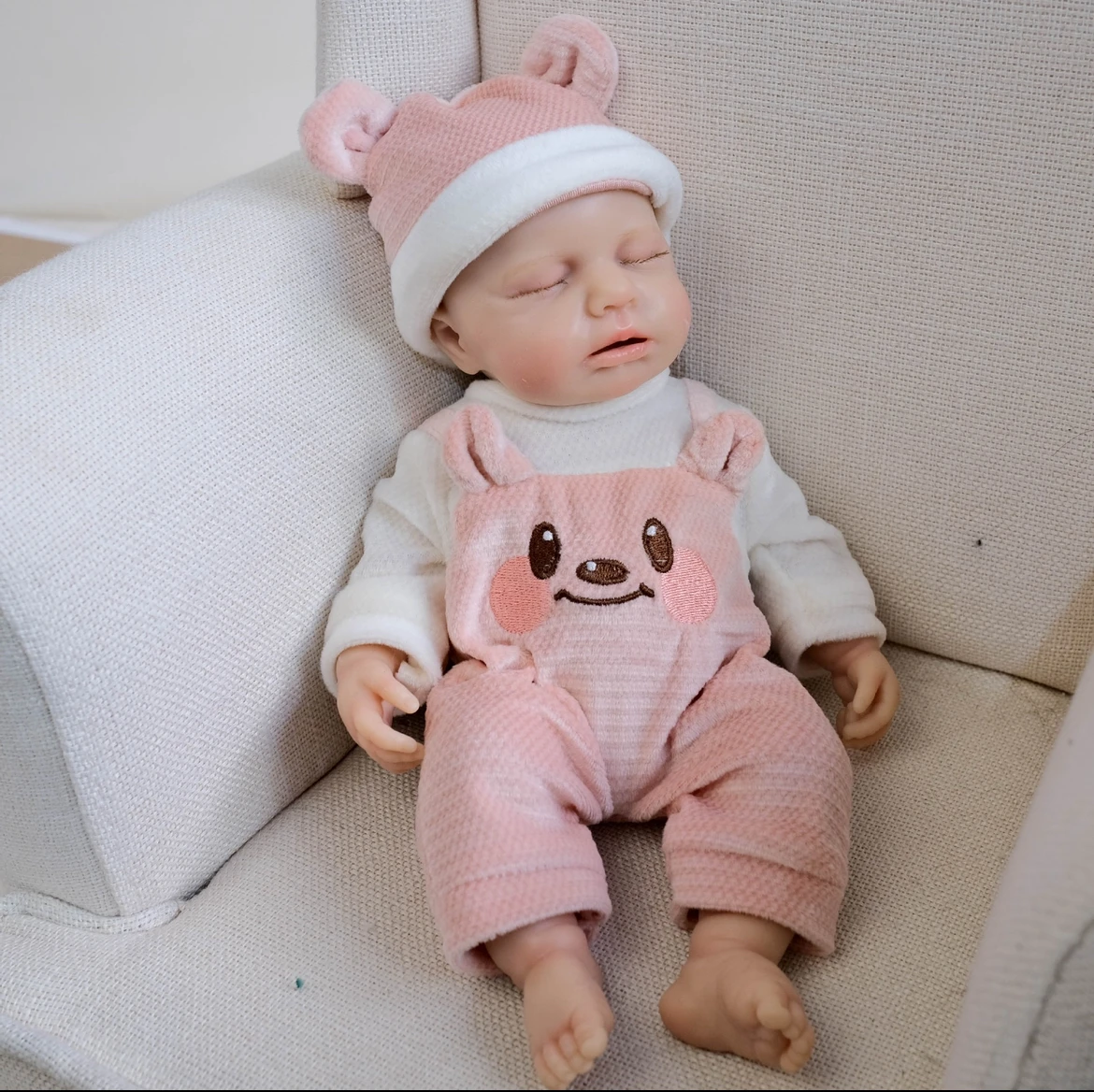 Muñeca Reborn de silicona platino de 12 ", muñeca de arte coleccionable realista para recién nacido, hipoalergénica y ultrasuave pintada a mano