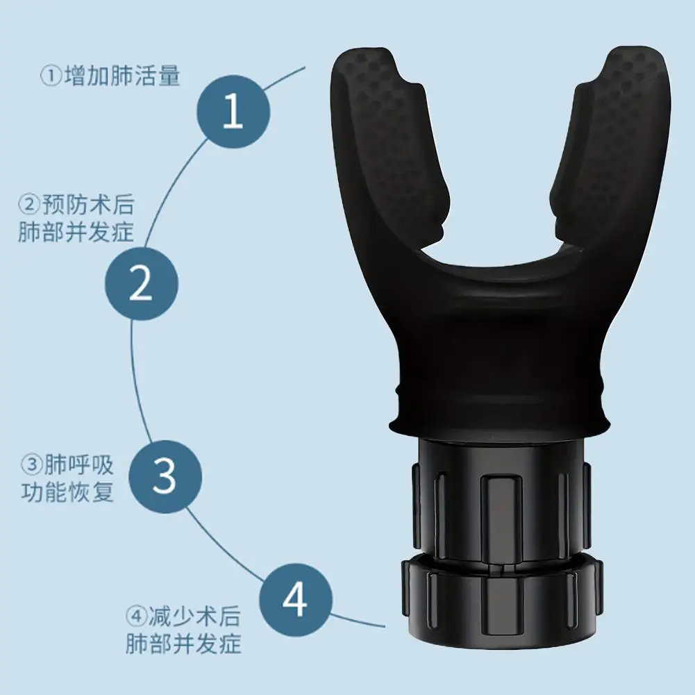 معدات تمارين اللياقة البدنية للتنفس من السيليكون، جهاز تمرين التنفس المقاوم القابل للتعديل #6
