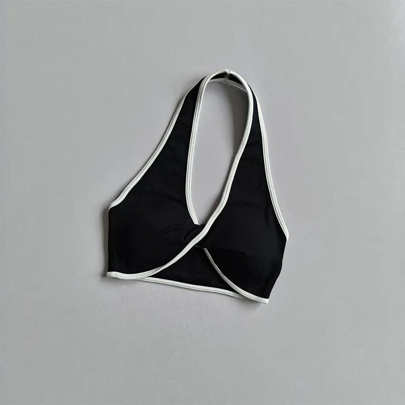 Nahtloser Push-up-Sport-BH mit Neckholder für Damen, stoßfest, schnelltrocknend, atmungsaktiv, für Fitness, Yoga, mit schönem Rückendesign, Sportbekleidung. – Detail 10