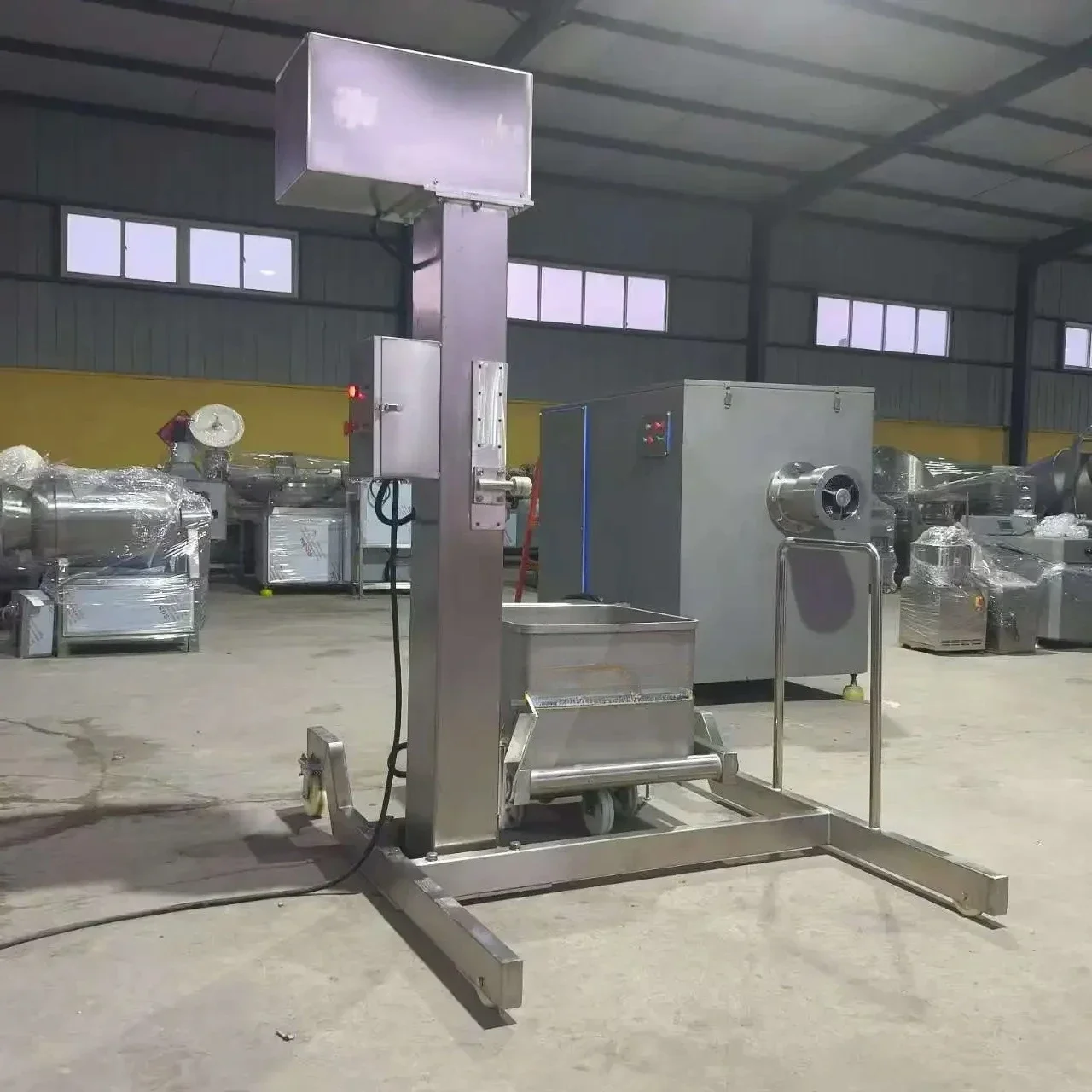 رافع صندوق اللحوم من الفولاذ المقاوم للصدأ ومغذية تحميل اللحوم رافع دلو سعر المصعد للرافعة العمودية مع الملحقات