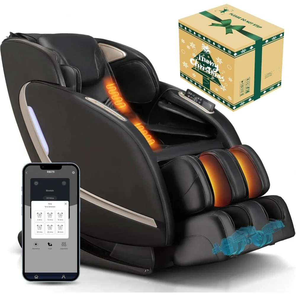 

Massage Chair Full Body, Zero Gravity Massage Chair with APP, 4D Shiatsu Massage Recliner Chair with Heat, Foot Roller(Black)