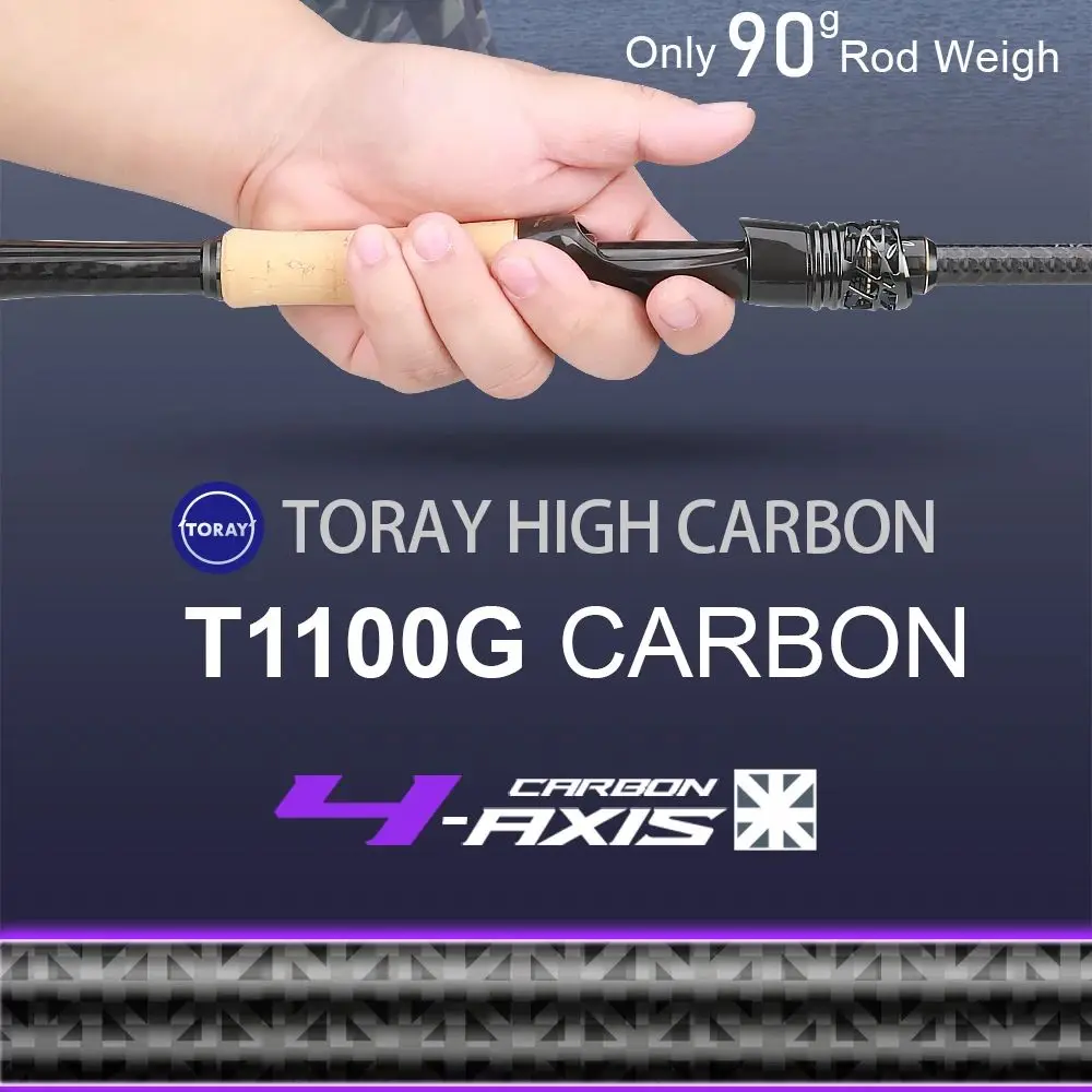 HASIDA Magician Toray High Carbon Fishing Rod 46T+T1100G Spinning/Casting Fast Action 3A Grade Cork Grip Titanium Guide