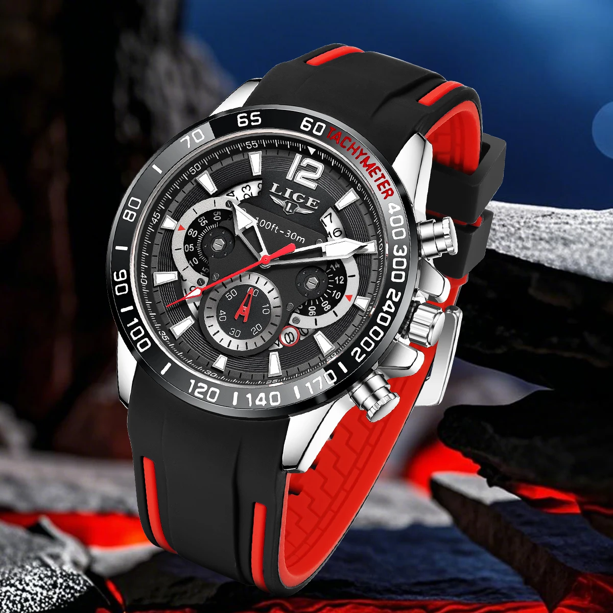 

LIGE Fashionable Popular Men'S Watch Phase Sports Quartz Watch Waterproof Luminous Men's Timepiece Montre electronique feminino