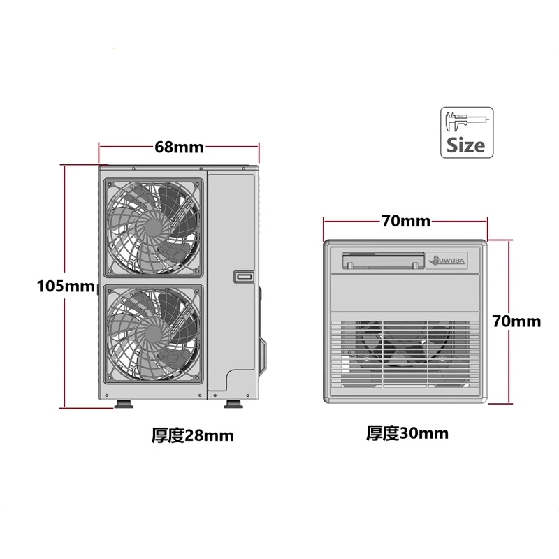 Mini Air Conditioner Model for 1/12 1/14 Scene Decoration Home Appliances Miniature Model