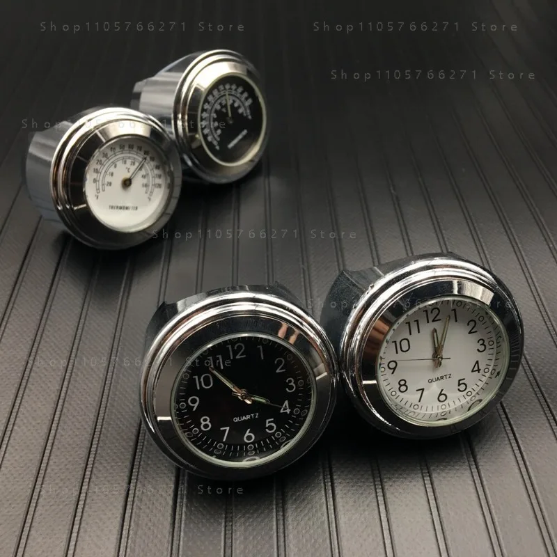 Motorcycle Clock Waterproof Quartz Handlebar Watch with Temperature for Scooter