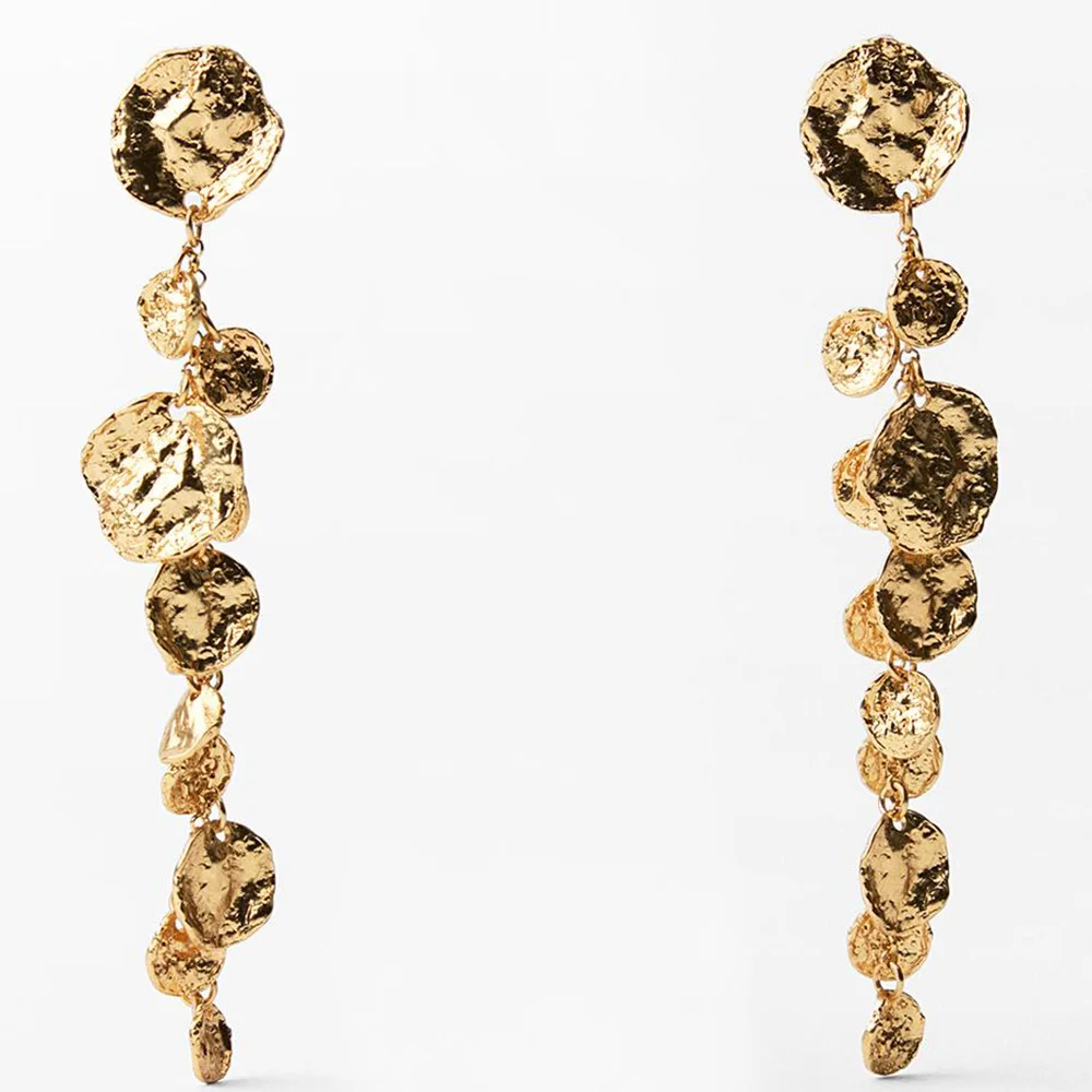 Vedawas Medallion Earrings,Retro Elegant Irregular Round Tassel Banquet Wedding Women Accessories, Gifts for Lover and Friends