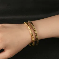 Handmade Tibetan Copper Bead Bracelet for Women Adjustable brass copper Bracelets Gold Color Braided Boho Vintage Jewelry Gift