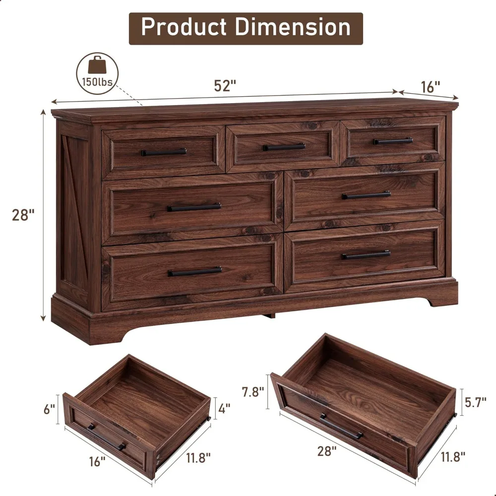 7 Drawer Dresser,52