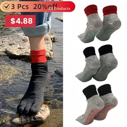 Anti-cut gespleten teensok 5 niveaus snijweerstand op blote voeten beschermend antislip buiten kamperen strand slijtvast wandelen herensokken