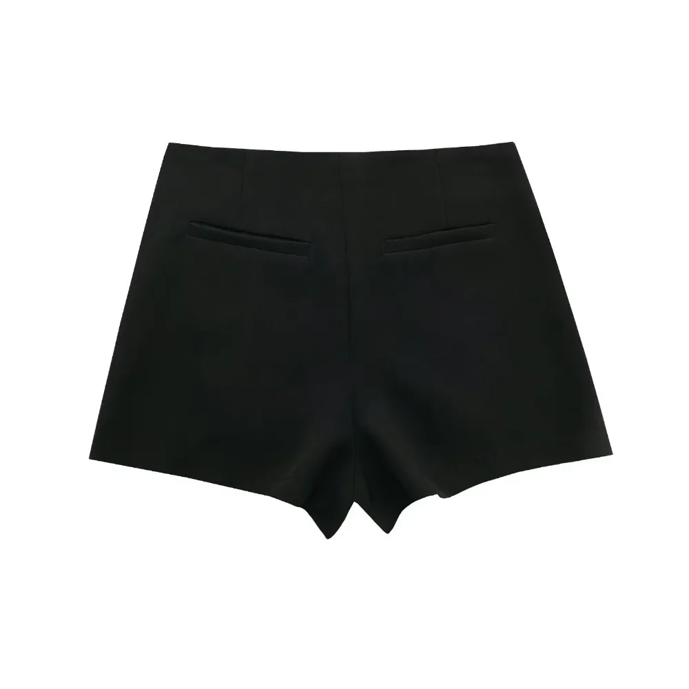 

2025 Spring Summer New Women Skort High Waist Skirt Pants Brown Asymmetric Shorts New Fashion Casual Pink White Skort