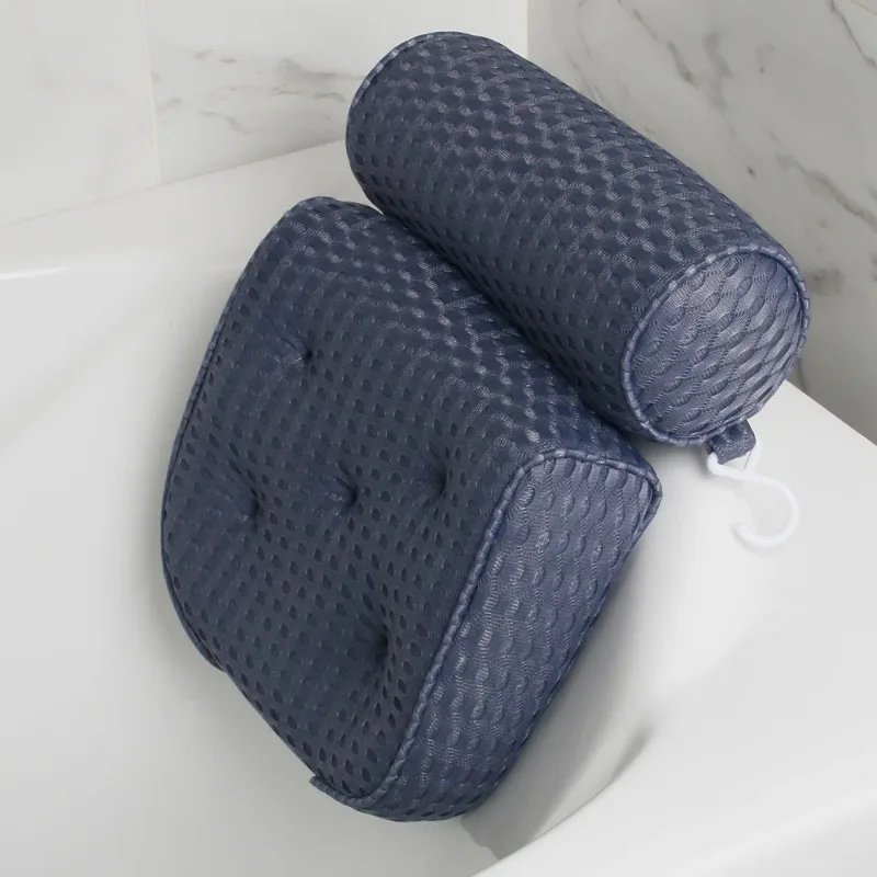 Useful Fashion Bathtub Support Neck,Head and Back with Non-Slip Suction Cups air mesh Bathtub Pillow