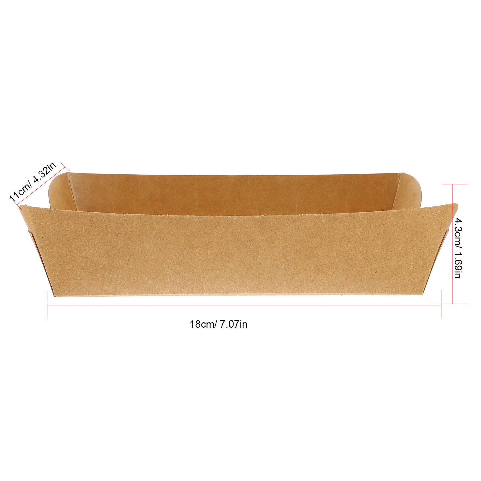 100 個電子レンジ対応クラフト紙フライドフードボックス耐油スナック容器ポータブルテイクアウトフライドフードホルダー