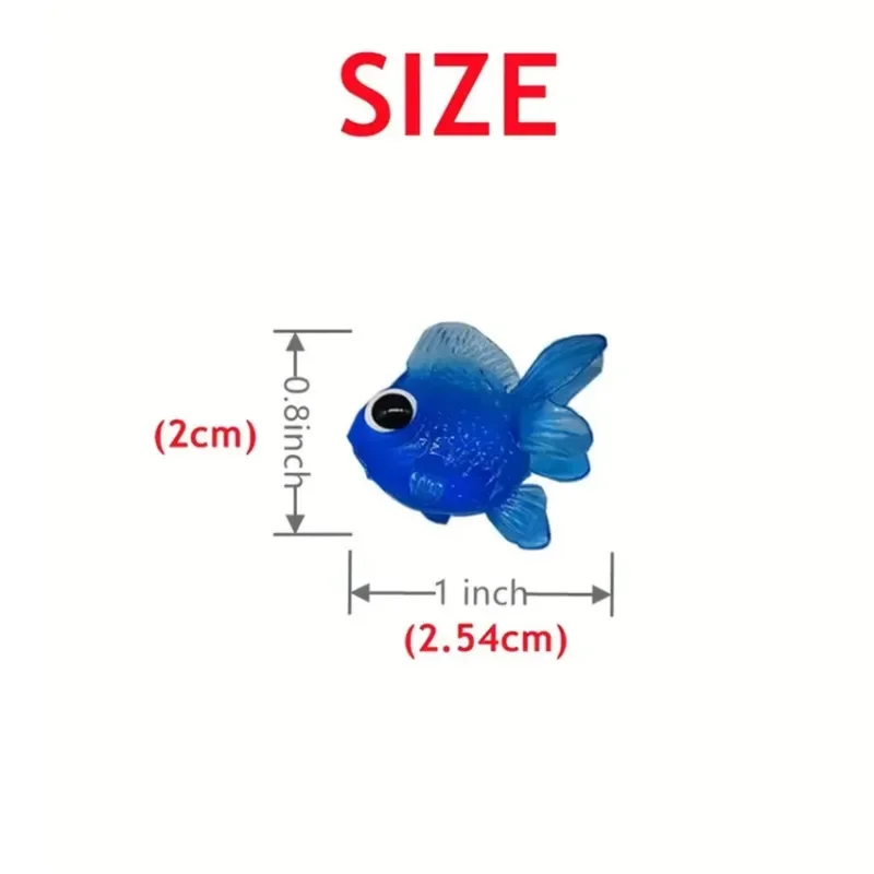 Soft Rubber Goldfish 2.5/5cm Fish Tank Decoration Aquarium Decor Plastic Accessories Pet Supplies Home