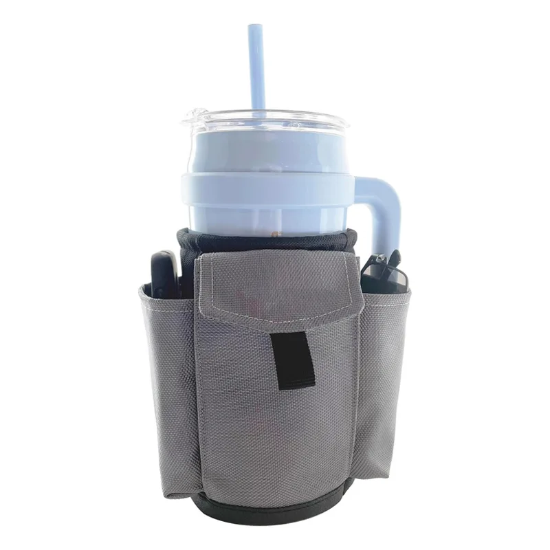 Universal Walker Wheelchair Cup Holder Organizer with Phone and Accessory Pockets