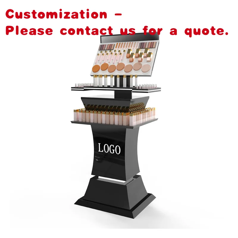 custom.Customized Retail Shop Cosmetic Display Shelf Beauty Products Display Cabinet Stand High End Makeup Display Stand