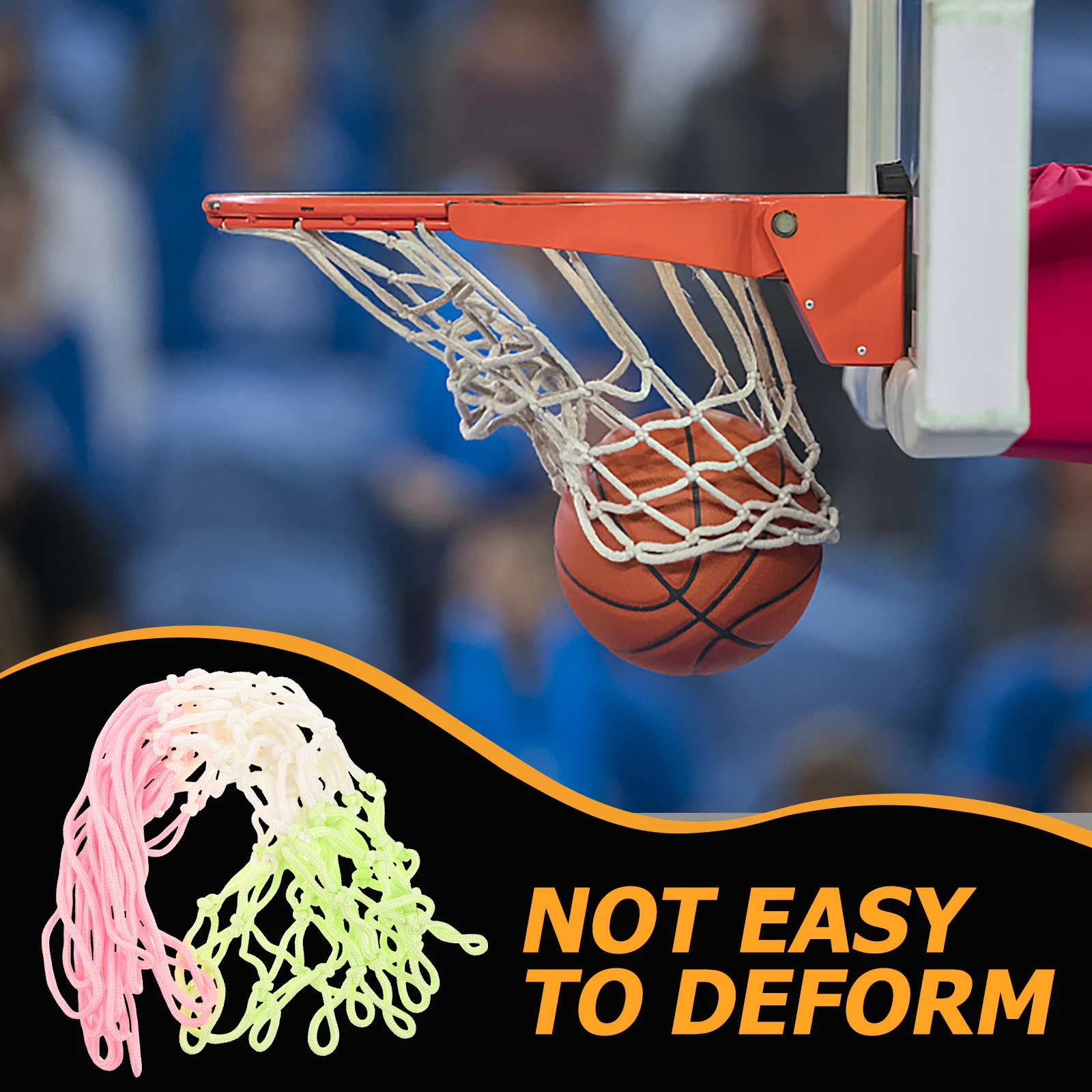 

Luminous Basketball Sturdy Outdoor Hoop Net Replacement Durable Weather Resistant Professional Net For Indoor Outdoor Courts