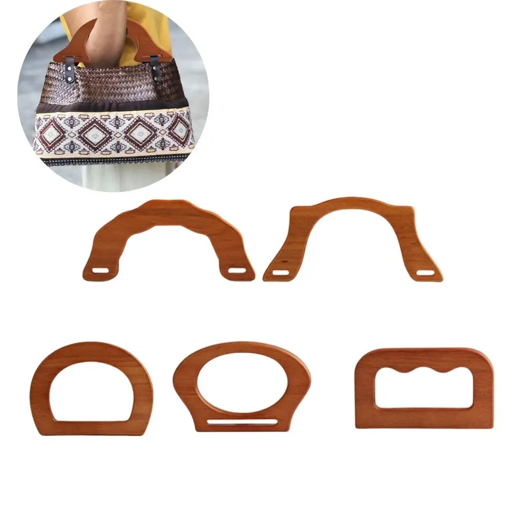 

D-shaped Wooden Bag Handle Handbag Handles Replacement DIY Purse Luggage Handcrafted Accessories For Making Bags DIY Bag Parts