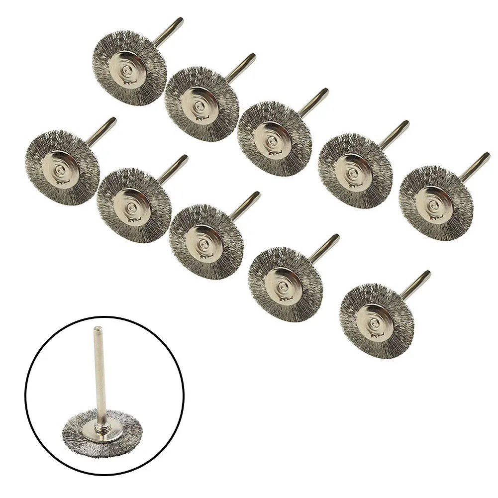 Set Bürsten Ersatz Draht rad Werkzeug reiniger Politur Rotations schleifer Zubehör 10 Stück 22mm neue Qualität nützlich